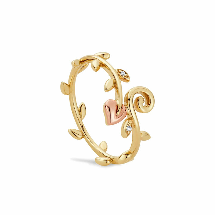 Clogau Tree of Life® 9ct Solid Gold Vine Ring with Diamonds GTOL0054 (M)