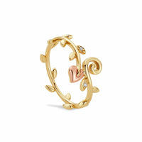 Clogau Tree of Life® 9ct Solid Gold Vine Ring with Diamonds GTOL0054 (M)