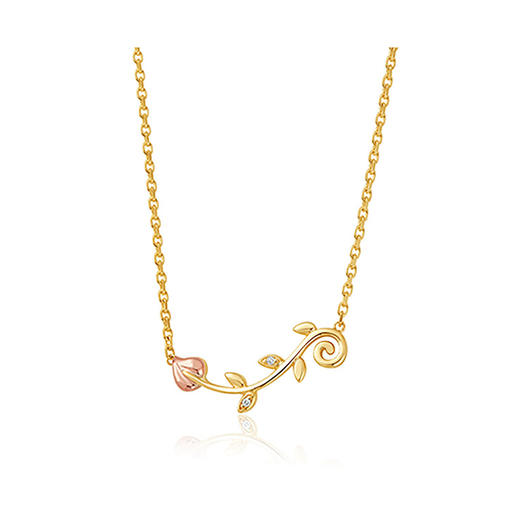 Clogau Tree of Life® 9ct Solid Gold Vine Necklace with Diamonds GTOL0055 - Michael Jones Jeweller