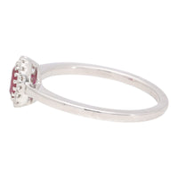 Ruby and Diamond 18ct White Gold Cluster Ring (N)
