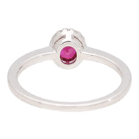 Ruby and Diamond 18ct White Gold Cluster Ring (N) - Michael Jones Jeweller