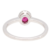 Ruby and Diamond 18ct White Gold Cluster Ring (N)