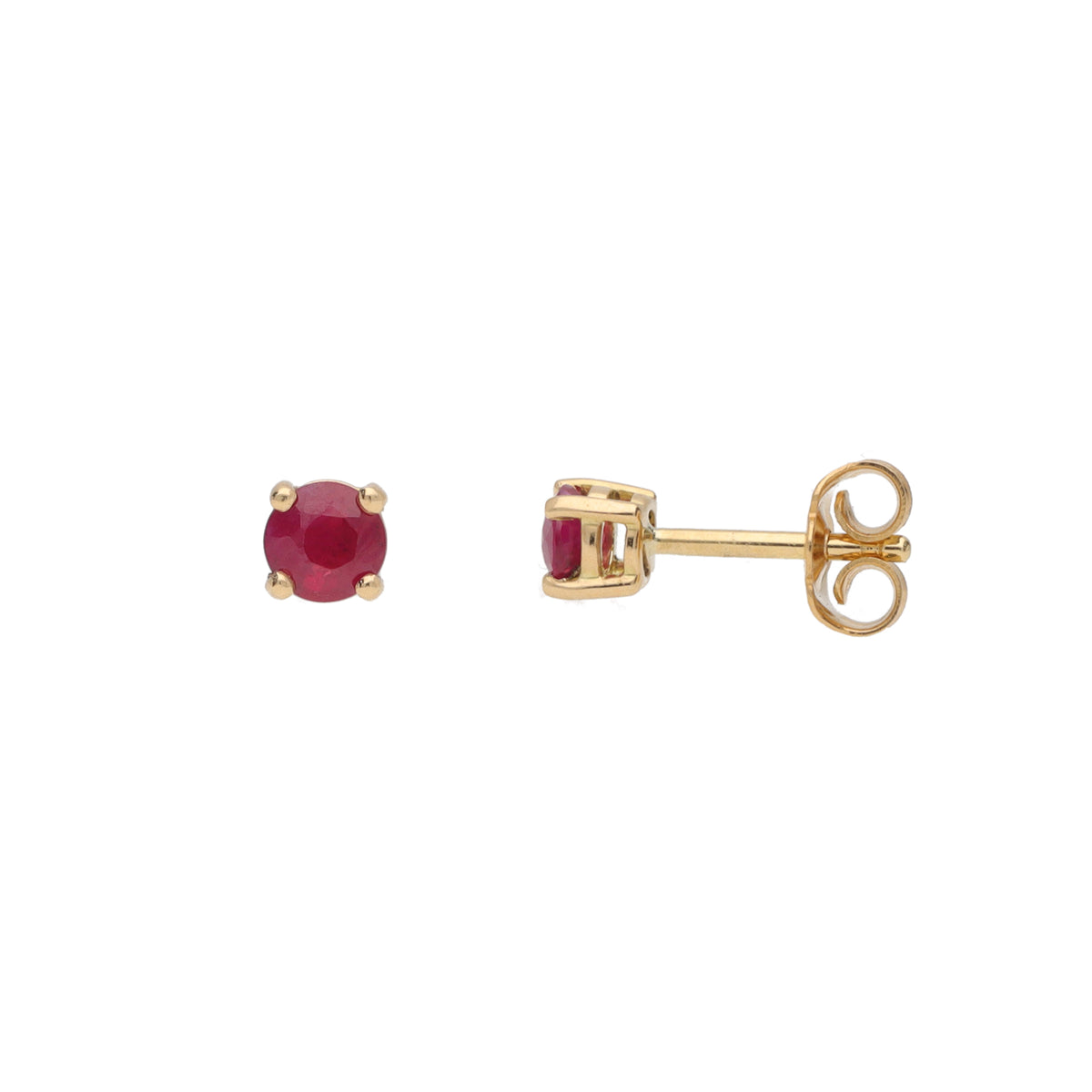 Ruby 18ct Yellow Gold Stud Earrings - Michael Jones Jeweller