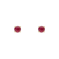 Ruby 18ct Yellow Gold Stud Earrings - Michael Jones Jeweller