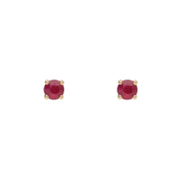 Ruby 18ct Yellow Gold Stud Earrings - Michael Jones Jeweller