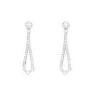 Diamond 18ct White Gold Drop Earrings - Michael Jones Jeweller