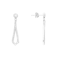 Diamond 18ct White Gold Drop Earrings - Michael Jones Jeweller