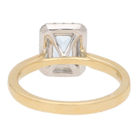 Aquamarine and Diamond 18ct Yellow and White Gold Cluster Ring - Michael Jones Jeweller