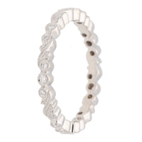 Diamond 18ct White Gold Scroll Design Full Eternity Ring - Michael Jones Jeweller