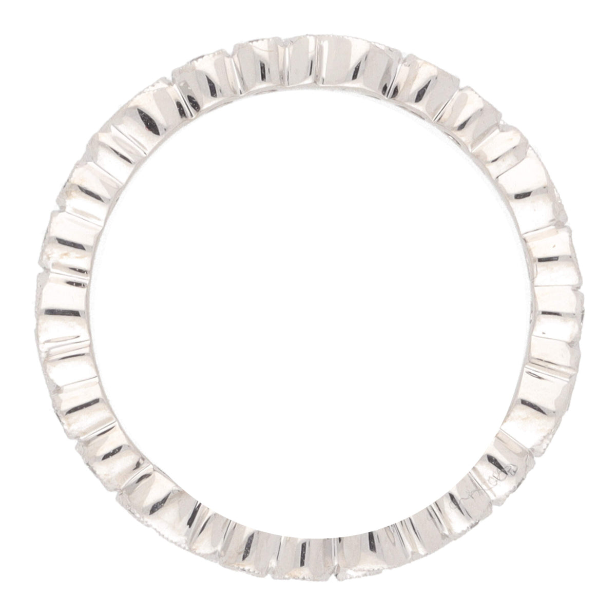 Diamond 18ct White Gold Scroll Design Full Eternity Ring - Michael Jones Jeweller