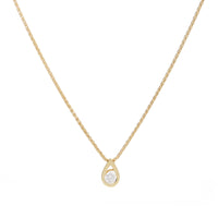 Diamond 18ct Yellow Gold Teardrop Pendant