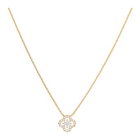 Diamond 18ct Yellow Gold Flower Pendant