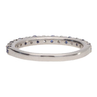 Sapphire and Diamond 18ct White Gold Half Eternity Ring (K)