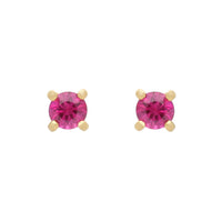 Ruby 18ct Yellow Gold Stud Earrings - Michael Jones Jeweller