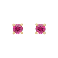 Ruby 18ct Yellow Gold Stud Earrings