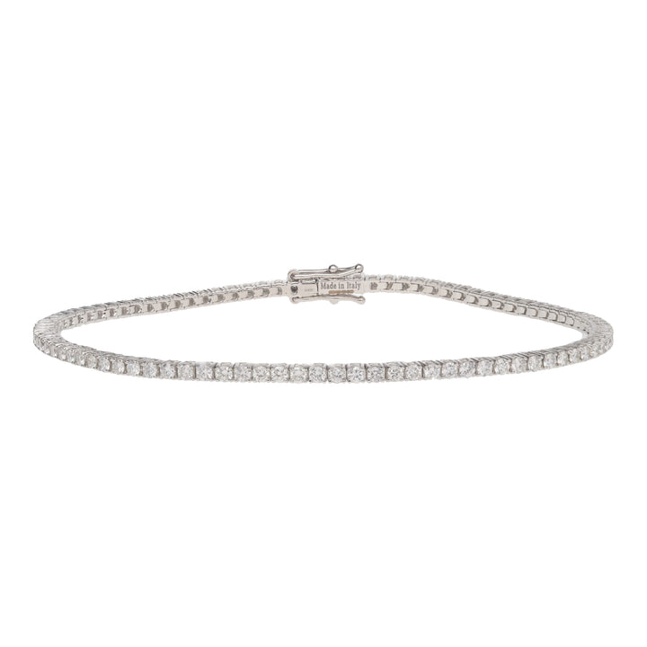 Diamond 2.00ct 18ct White Gold Line Bracelet - Michael Jones Jeweller