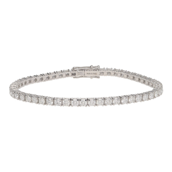 Diamond 5.00ct 18ct White Gold Line Bracelet - Michael Jones Jeweller