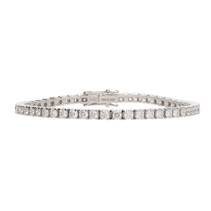 Diamond 5.00ct 18ct White Gold Line Bracelet - Michael Jones Jeweller