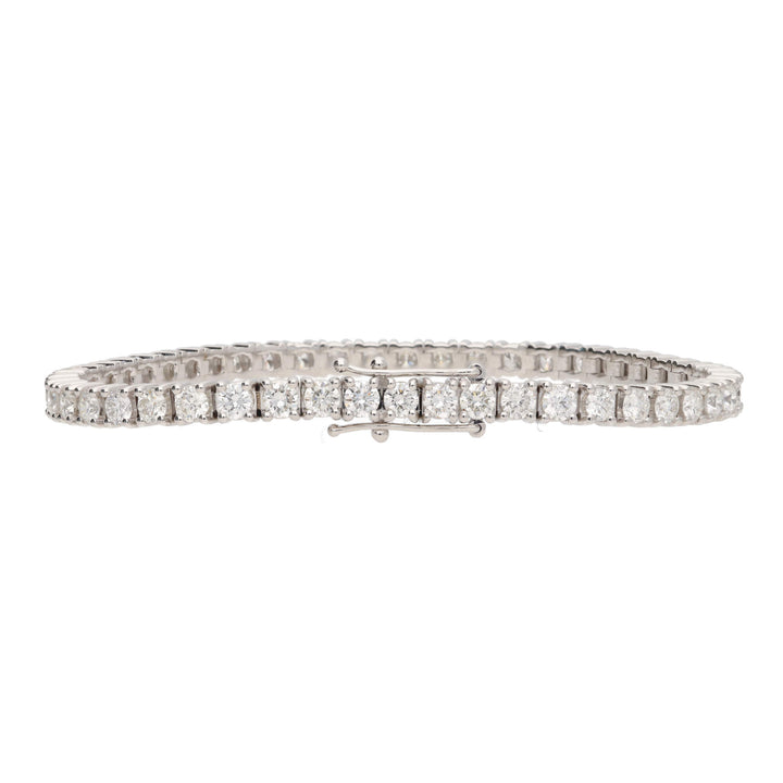 Diamond 6.18ct 18ct White Gold Line Bracelet - Michael Jones Jeweller