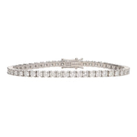 Diamond 6.18ct 18ct White Gold Line Bracelet - Michael Jones Jeweller