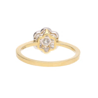 Diamond 18ct Yellow Gold Flower Cluster Ring (M½)