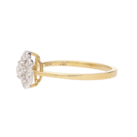 Diamond 18ct Yellow Gold Flower Cluster Ring (M½)