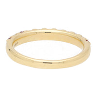 Ruby and Diamond 18ct Yellow GOld Half Eternity Ring - Michael Jones Jeweller