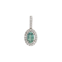 Alexandrite and Diamond 18ct White Gold Cluster Pendant