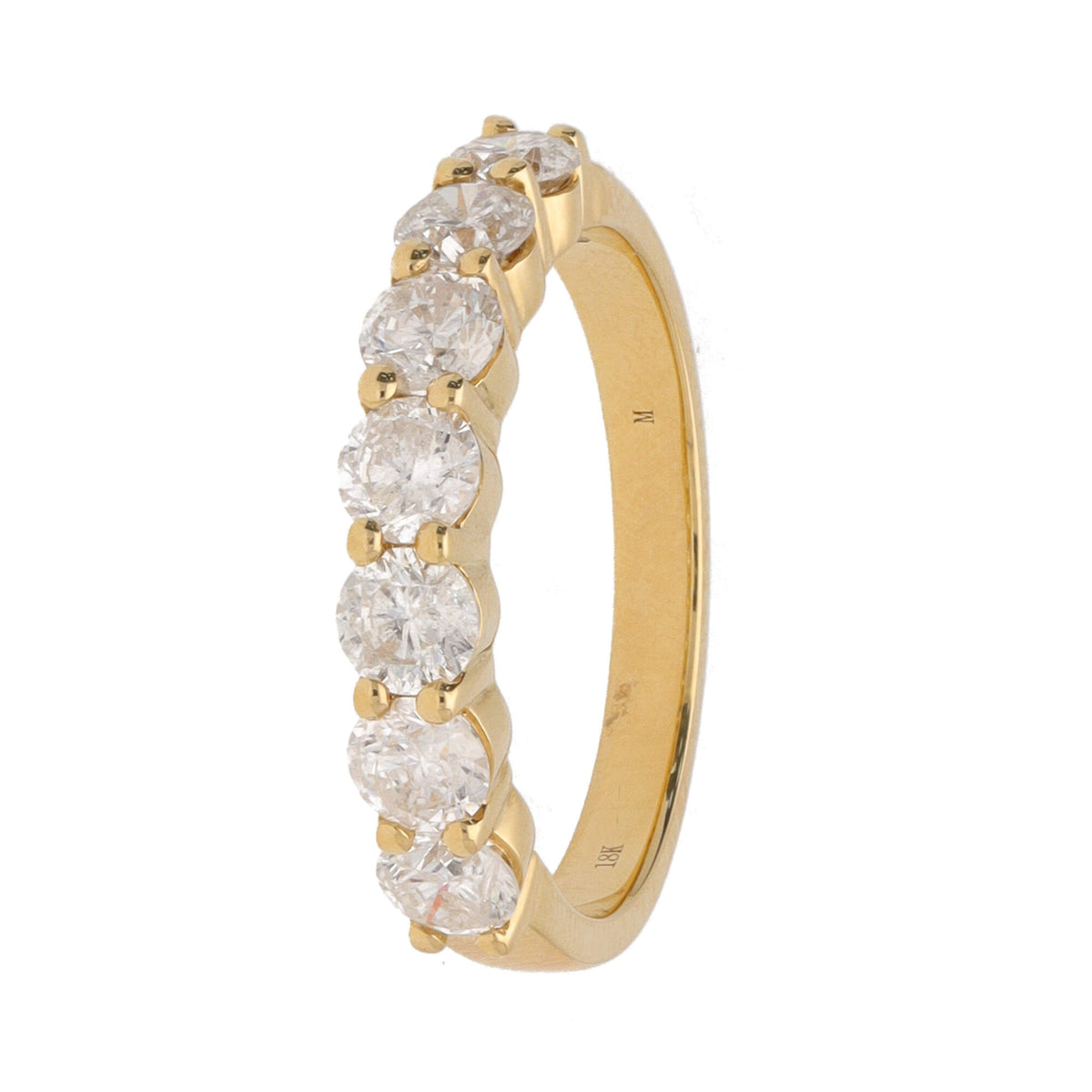 Diamond 1.66ct 18ct Yellow Gold Half Eternity Ring - Michael Jones Jeweller