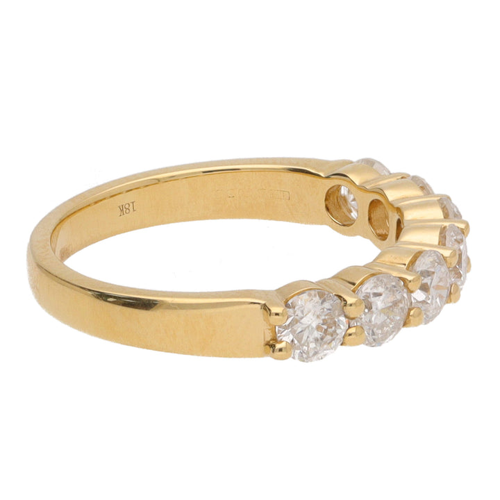 Diamond 1.66ct 18ct Yellow Gold Half Eternity Ring - Michael Jones Jeweller