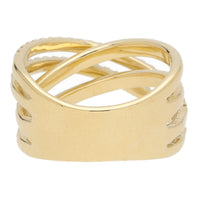 Diamond 18ct Yellow Gold Four Strand Crossover Ring - Michael Jones Jeweller