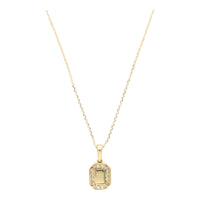 Emerald and Diamond 18ct Yellow Gold Octagonal Necklace - Michael Jones Jeweller