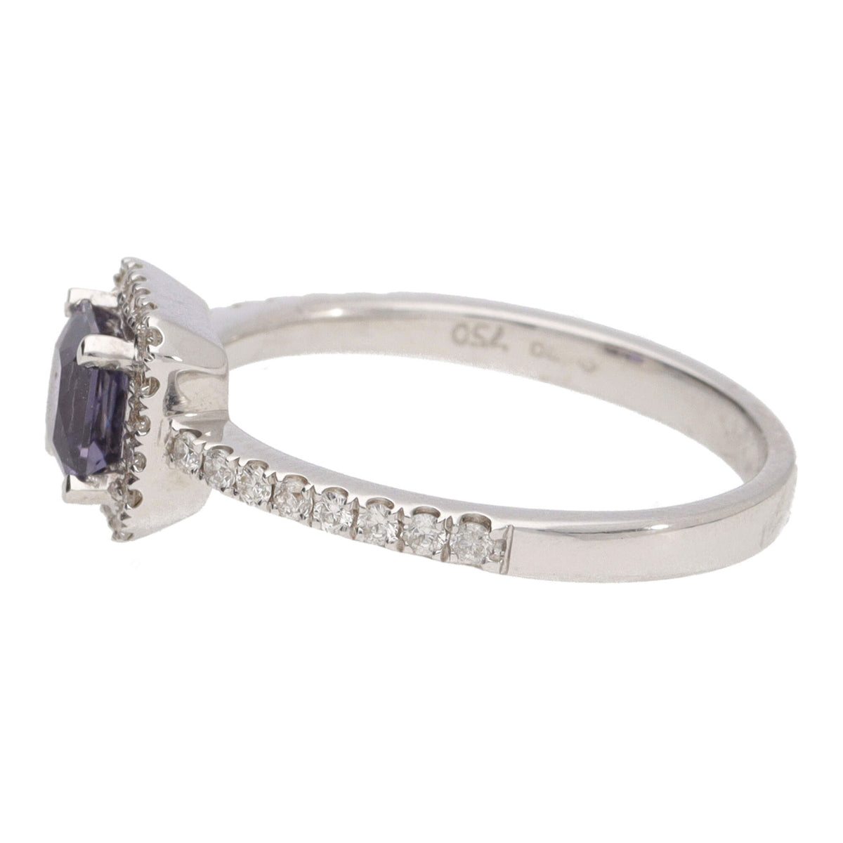 Unheated Sapphire and Diamond 18ct White Gold Cluster Ring (N) - Michael Jones Jeweller