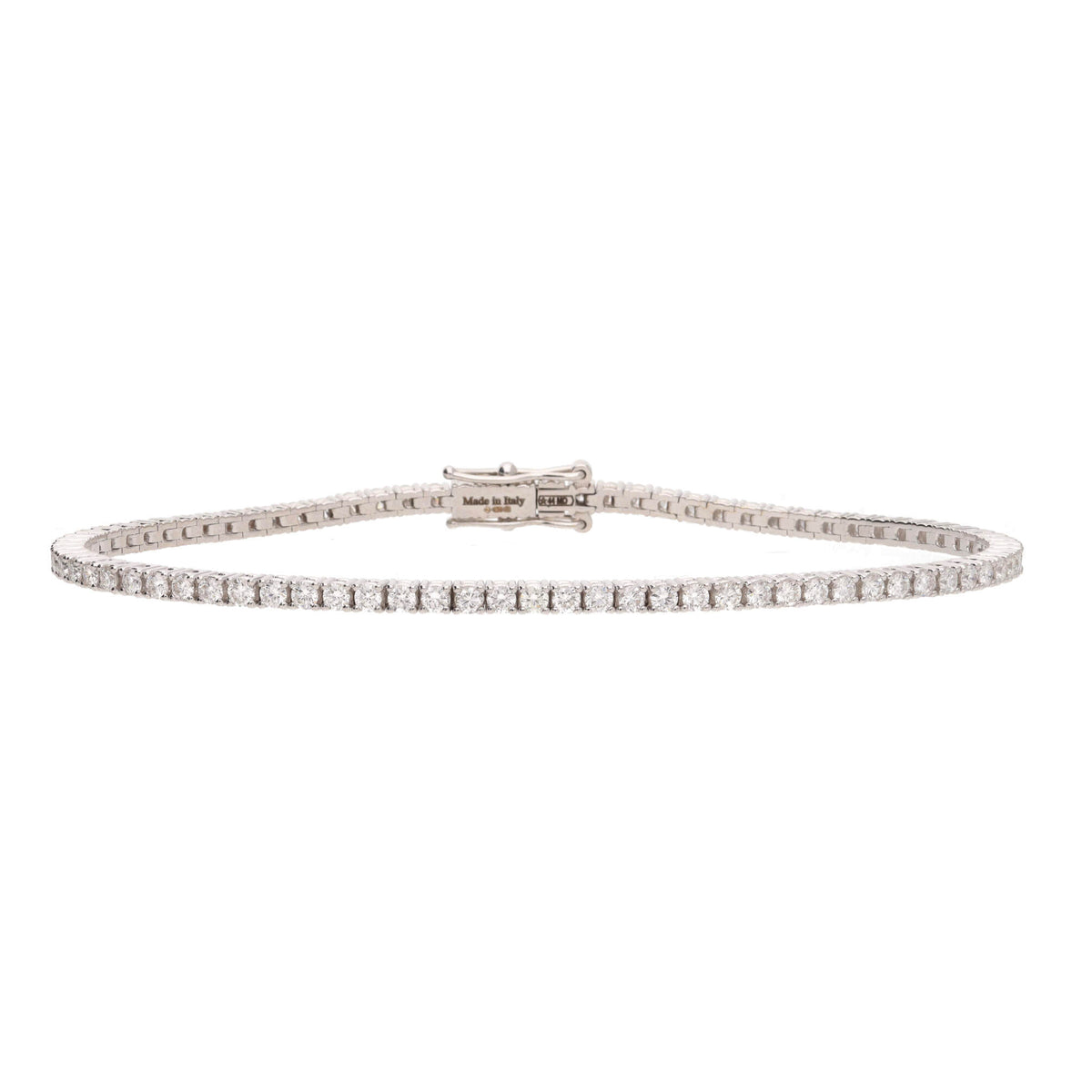 Diamond 2.15ct 18ct White Gold Tennis Bracelet - Michael Jones Jeweller