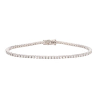 Diamond 2.15ct 18ct White Gold Tennis Bracelet - Michael Jones Jeweller