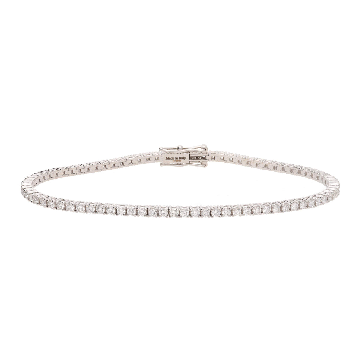 Diamond 2.15ct 18ct White Gold Tennis Bracelet - Michael Jones Jeweller