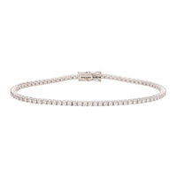 Diamond 2.15ct 18ct White Gold Tennis Bracelet - Michael Jones Jeweller
