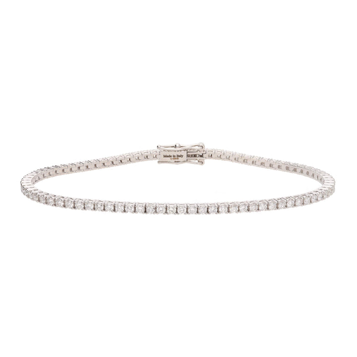 Diamond 2.15ct 18ct White Gold Tennis Bracelet - Michael Jones Jeweller