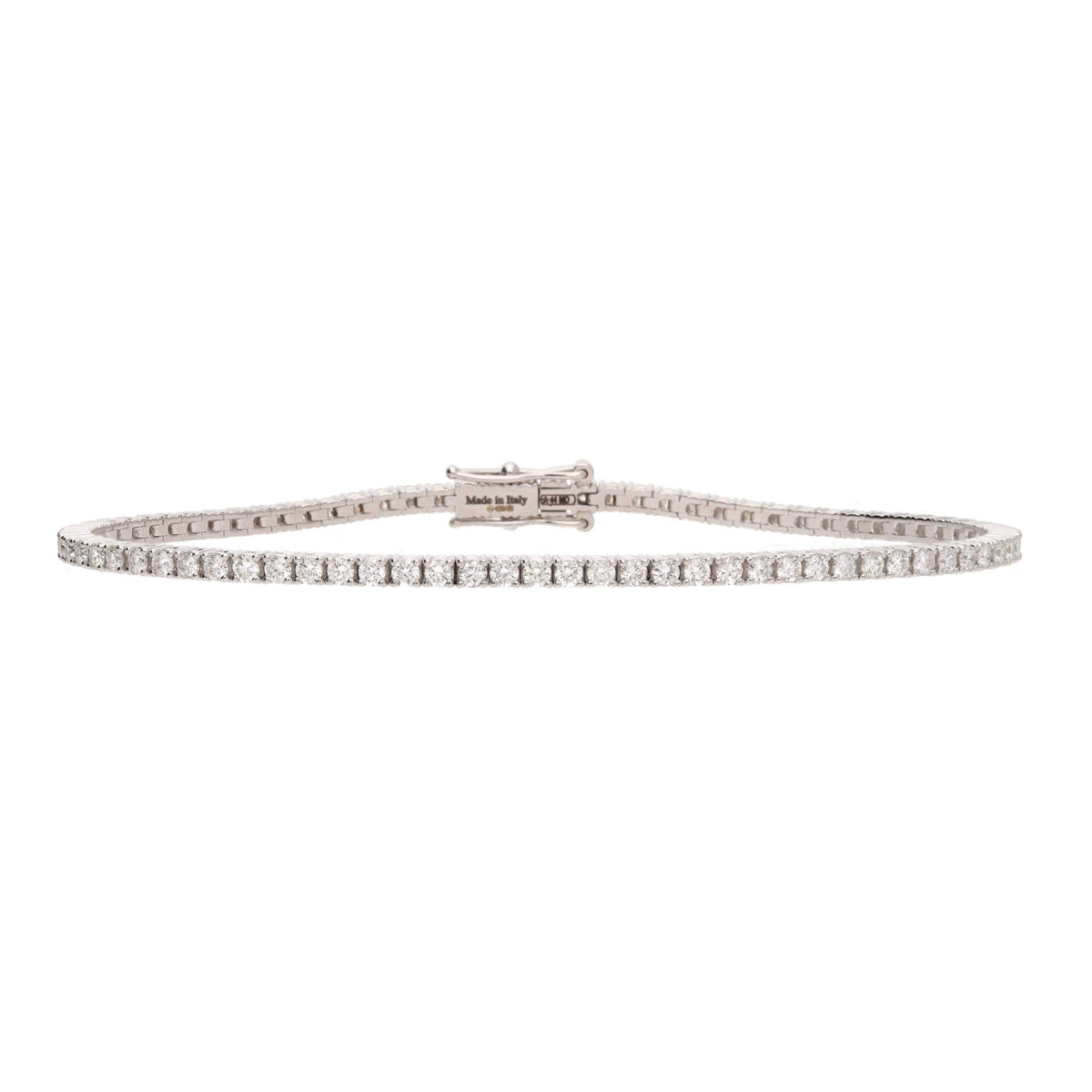 Diamond 2.15ct 18ct White Gold Tennis Bracelet - Michael Jones Jeweller