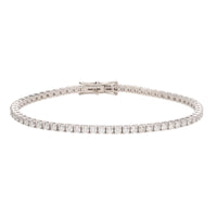 Diamond 3.10ct 18ct White Gold Tennis Bracelet - Michael Jones Jeweller