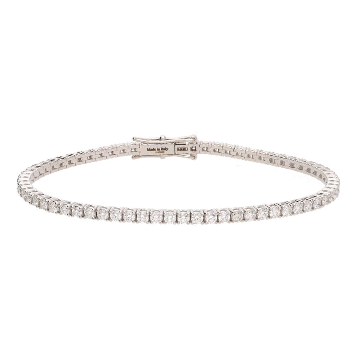 Diamond 3.10ct 18ct White Gold Tennis Bracelet - Michael Jones Jeweller