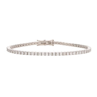 Diamond 3.10ct 18ct White Gold Tennis Bracelet - Michael Jones Jeweller