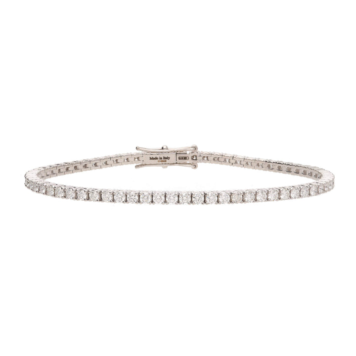 Diamond 3.10ct 18ct White Gold Tennis Bracelet - Michael Jones Jeweller