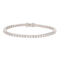 Diamond 5.67ct 18ct White Gold Tennis Bracelet - Michael Jones Jeweller