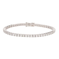 Diamond 5.67ct 18ct White Gold Tennis Bracelet - Michael Jones Jeweller