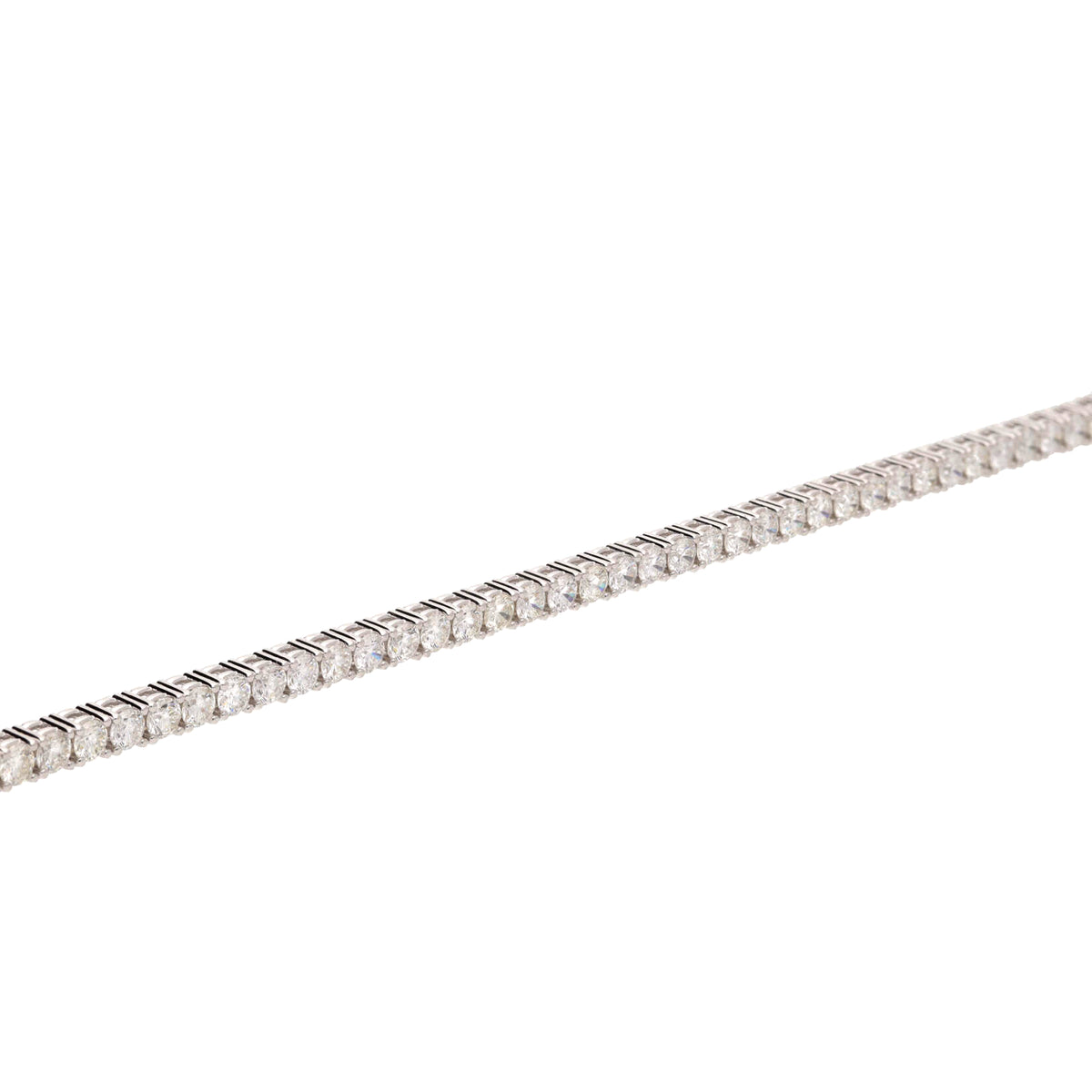 Diamond 5.67ct 18ct White Gold Tennis Bracelet - Michael Jones Jeweller