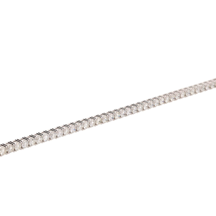 Diamond 5.67ct 18ct White Gold Tennis Bracelet - Michael Jones Jeweller