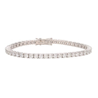 Diamond 8.00ct 18ct White Gold Tennis Bracelet - Michael Jones Jeweller