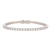 Diamond 8.00ct 18ct White Gold Tennis Bracelet - Michael Jones Jeweller