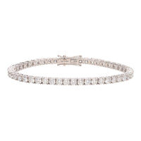 Diamond 8.00ct 18ct White Gold Tennis Bracelet - Michael Jones Jeweller